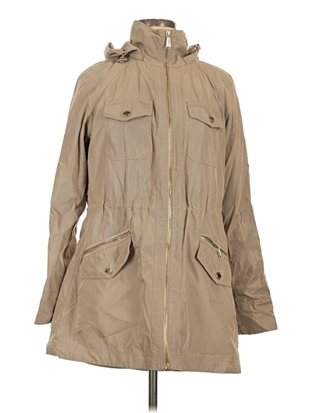 Michael Kors Light Khaki Hooded Anorak Jacket – Women